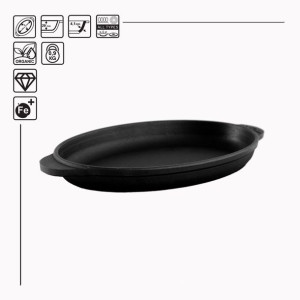 Żeliwna patelnia do serwowania owalna 220 x 140 x 25