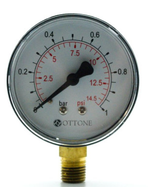 Manometr 1.0 Bar 63mm 1/4"