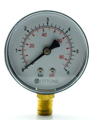 Manometr 6.0 Bar 63mm 1/4"