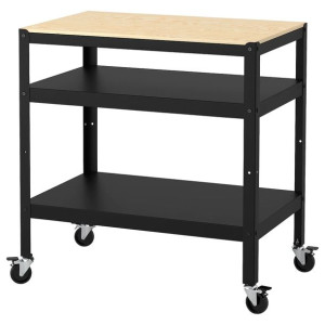 Wózek / Barek Na Kółkach Regał Organizer Czarny