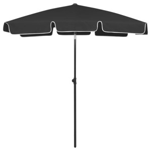 Parasol plażowy, czarny, 180x120 cm