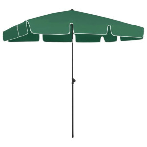 Parasol plażowy, zielony, 200x125 cm