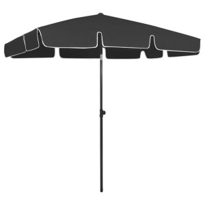 Parasol plażowy, czarny, 200x125 cm