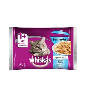 WHISKAS Potrawka Smaki Rybne w Galaretce 13x 4x 85 g Saszetki Mokra karma d