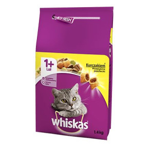 Karma sucha dla kota WHISKAS Adult 1+ z Kurczakiem 6x1.4kg (8,4kg)