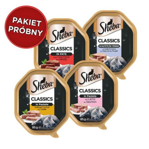 SHEBA Classics 4x 85g Smaki Klasyczne w pasztecie - Pakiet Próbny #1