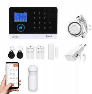 Bezprzewodowy alarm GSM + WiFi HXA003 2G z aplikacją TUYA SMART