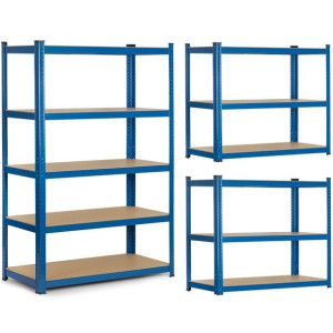 Regał metalowy magazynowy warszatowy 625kg 150x75x30cm Humberg 4842