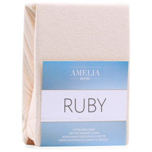 AmeliaHome Prześcieradło Frotte Rubin J. beżowe 240x220