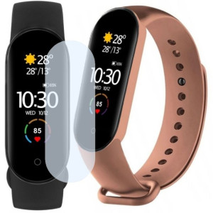 Smartband Xiaomi Mi Band 5 + dodatkowy pasek brązowy
