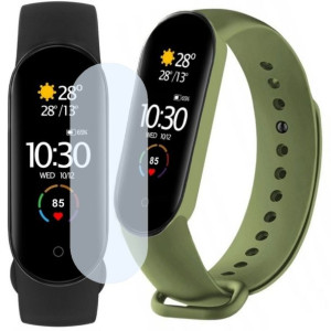 Smartband Xiaomi Mi Band 5 + dodatkowy pasek khaki