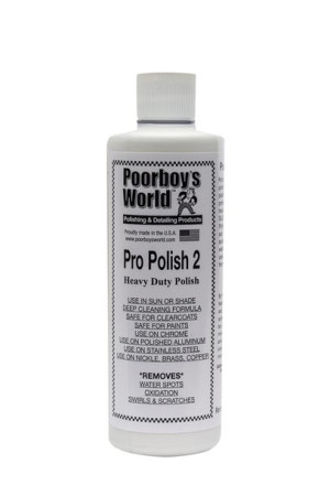 Poorboy’s World Pro Polish 2 - Cleaner, lekkościerne mleczko polerskie, 473