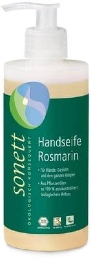 Sonett Ekologiczne mydło w płynie Rozmaryn z dozownikiem, 300ml