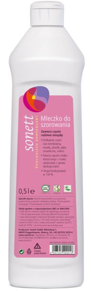 Sonett Ekologiczne mleczko do szorowania, 500ml