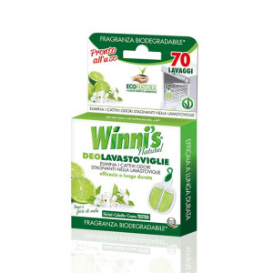Winni's Odświeżacz do zmywarek o zapachu cytrusowym, 70 cykli zmywania