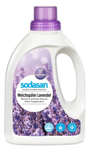 Sodasan Płyn do płukania tkanin Lawenda Bio, 750 ml