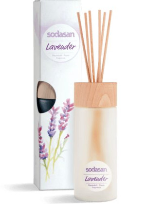 Sodasan Odświeżacz powietrza LAWENDOWY z patyczkami 200ml. BIO