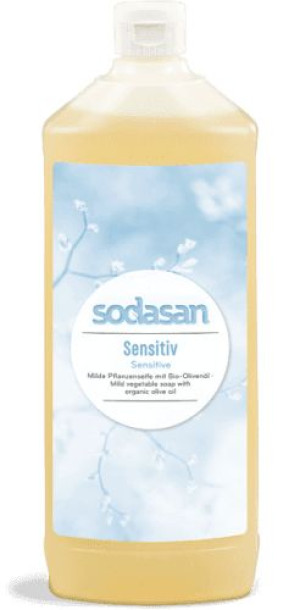 Sodasan Mydło w płynie Oliwkowe Sensitiv BIO, 1 L