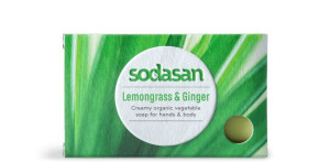 Sodasan Mydło w kostce Trawa cytrynowa & Imbir BIO, 100 G