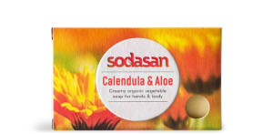 Sodasan Mydło w kostce Nagietek & Aloes BIO, 100 G