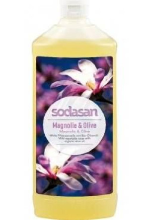 Sodasan Mydło w płynie Magnolia - Oliwka BIO, 1L