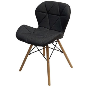 Krzesło ELIOT FABRIC czarny melanż - materiał