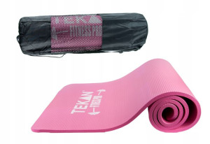 Mata Do Ćwiczeń Joga Fitness Pilates Gruba 1,5cm Różowy