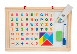 Dwustronna Tablica Kredowa Magnetyczna 2w1 + Akcesoria