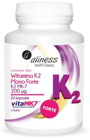 ALINESS Witamina K2 MK-7 MONO FORTE 200 µg z Natto 60 kaps.
