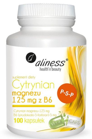 ALINESS Cytrynian Magnezu 125 mg z B6 (P-5-P) 100 kaps.