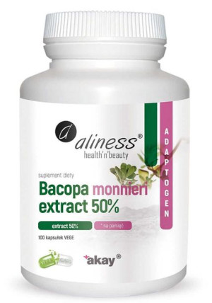 ALINESS Bacopa Monnieri Extract 50%, 500 mg 100 kaps.