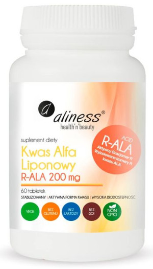 ALINESS Kwas Alfa Liponowy R-ALA 200 mg 60 tab.