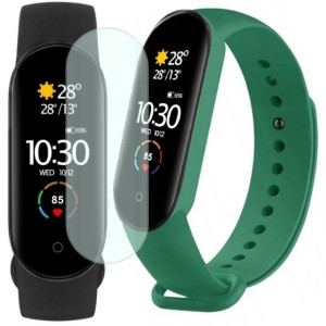 Smartband Xiaomi Mi Band 5 + dodatkowy pasek ciemnozielony