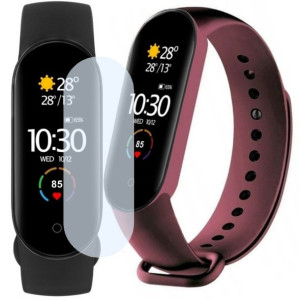 Smartband Xiaomi Mi Band 5 + dodatkowy pasek burgundowy