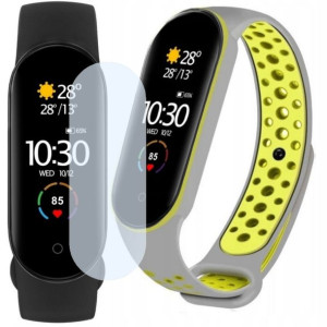Smartband Xiaomi Mi Band 5 + dodatkowy pasek szaro-żółty