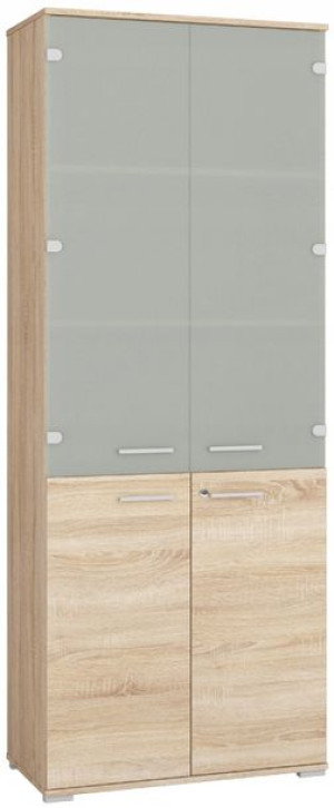 OPTIMAL 03/S witryna 79cm biurowa z półkami sonoma