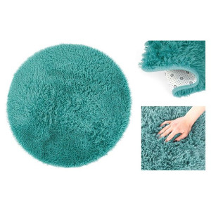 AmeliaHome Dywan shaggy Antypoślizgowy KARVAG okrągły 160cm turkusowy