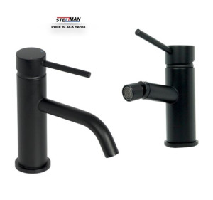 Bateria umywalkowa UNO + bidetowa UNO - BLACK