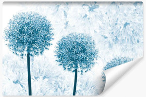 Fototapeta ŚCIENNA 3D Niebieskie Dmuchawce do Salonu 90cm x 60cm