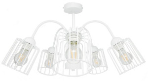Lampa Sufitowa Arcana 5 Biała Tuba