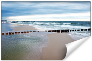 Fototapeta KRAJOBRAZ Efekt 3D Plaża Morze i Piasek 180cm x 120cm