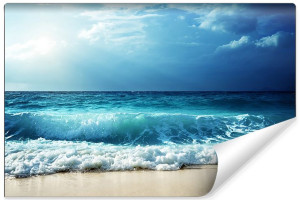 Fototapeta do Salonu KRAJOBRAZ 3D Plaża Morze Fale 90cm x 60cm