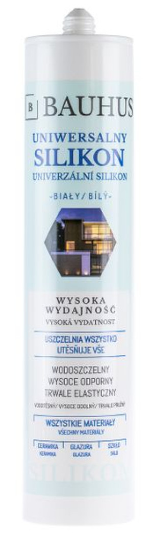 Silikon Uniwersalny Biały Bauhus