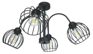 Sufitowa Lampa Arcana 4 Czarna Kula