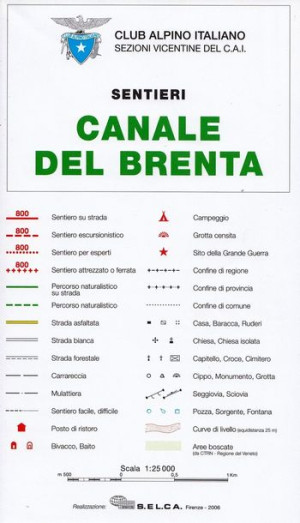 CANALE DEL BRENTA Włochy mapa SELCA
