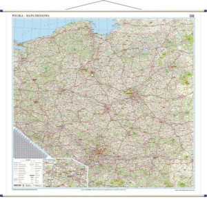 Polska Mapa Ścienna Samochodowa Polski 2021