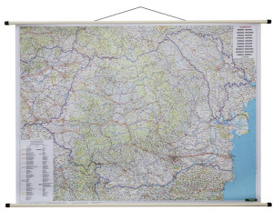 Rumunia Drogowa Mapa Ścienna Spedycja Fb