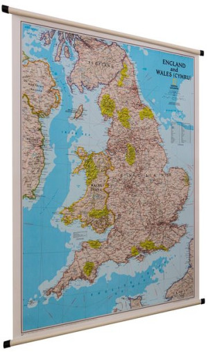Anglia Walia Classic Mapa Ścienna Nat Geo