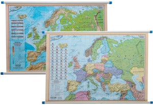 Europa Mapa Ścienna Fiz - Pol 1:12 000 000 Ekograf