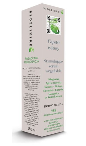 Bioelixir gęste włosy stymulujące serum wegańskie 150ml